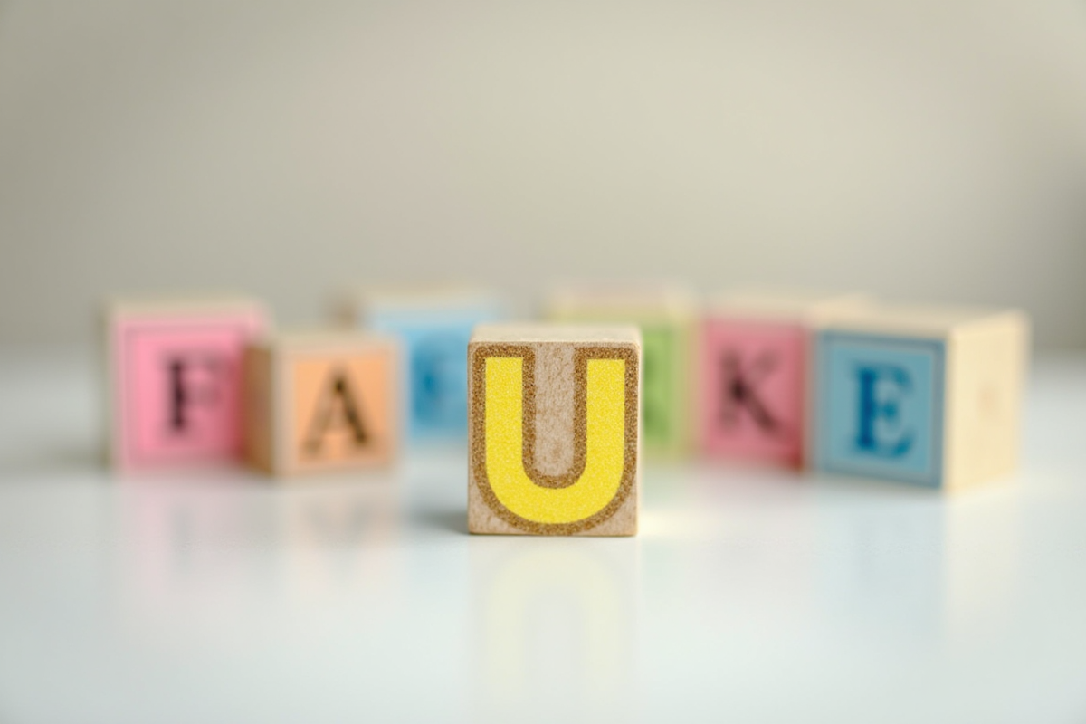 Blocs en bois colorés avec la lettre U en focus