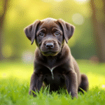 Chiot Cane Corso joueur dans un parc ensoleille