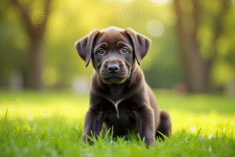 Chiot Cane Corso joueur dans un parc ensoleille
