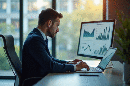 Personne en tenue d'affaires regardant des documents financiers